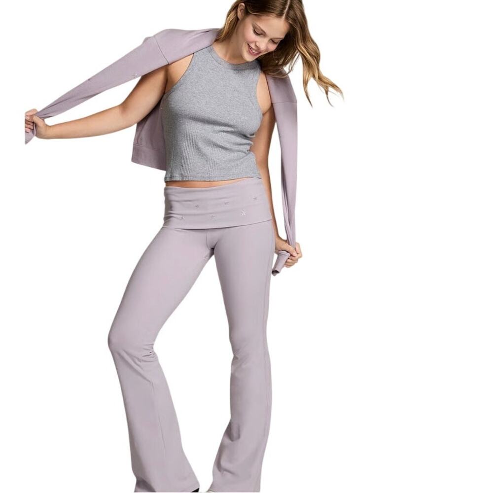 Victoria Secret's Soft Modal Foldover Kick-Flare Leggings NIP